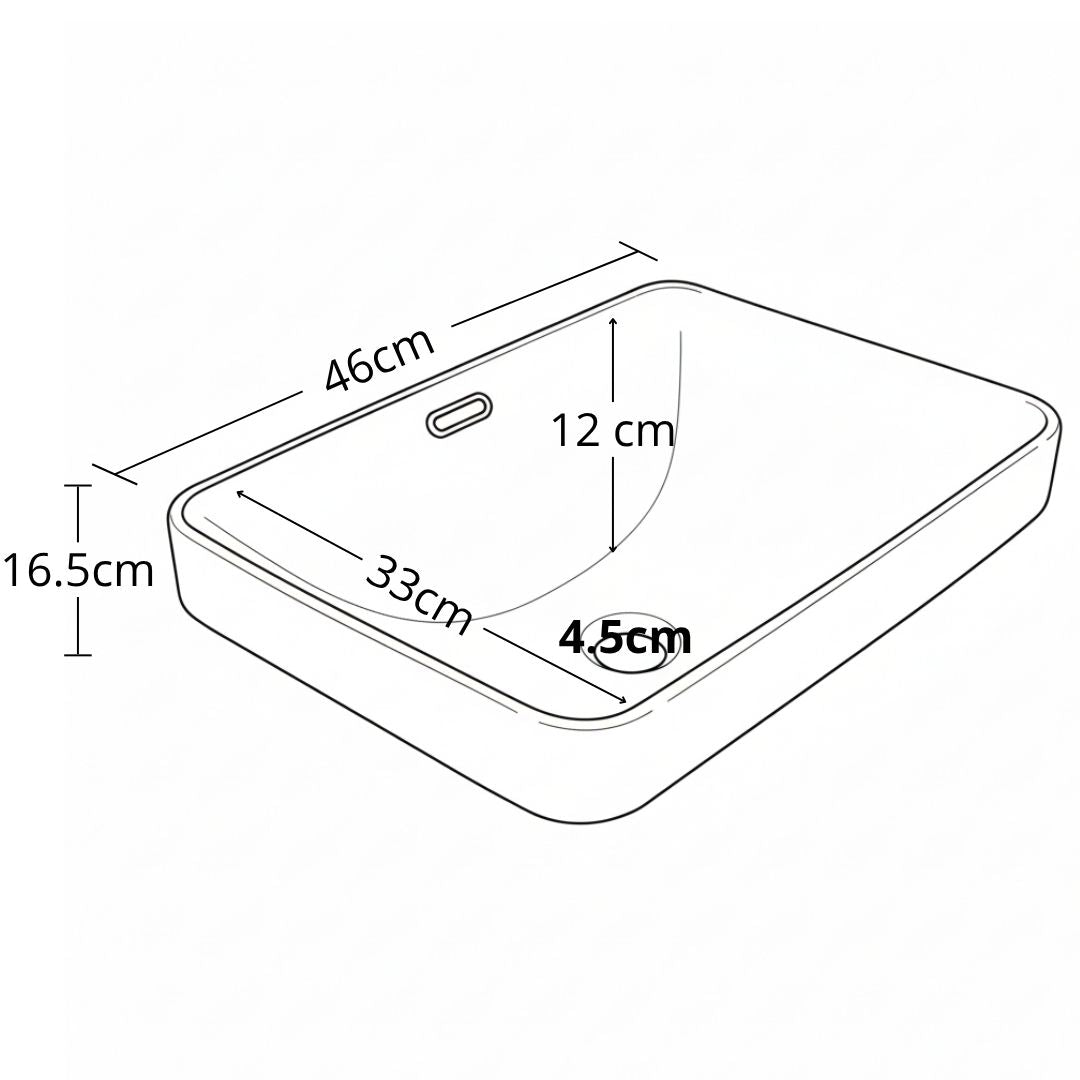 Poceta De Semncrustar De 46X33X16Cm