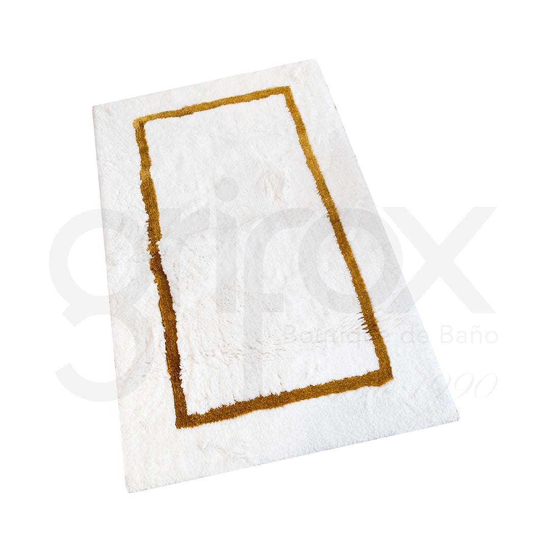 Tapete Karat 70*120 Blanco Dorado