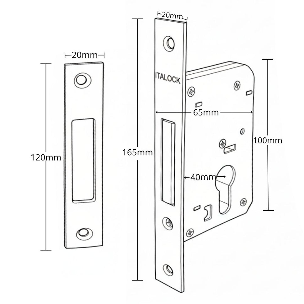 Mecanismo Barra Picoloro Centro 40Mm