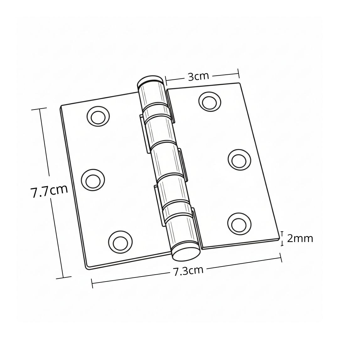 Bisagra De 3X3 Con Rodamientos