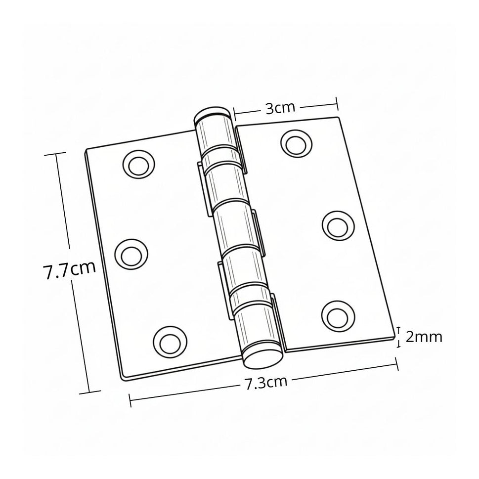 Bisagra De 3X3 Con Rodamientos