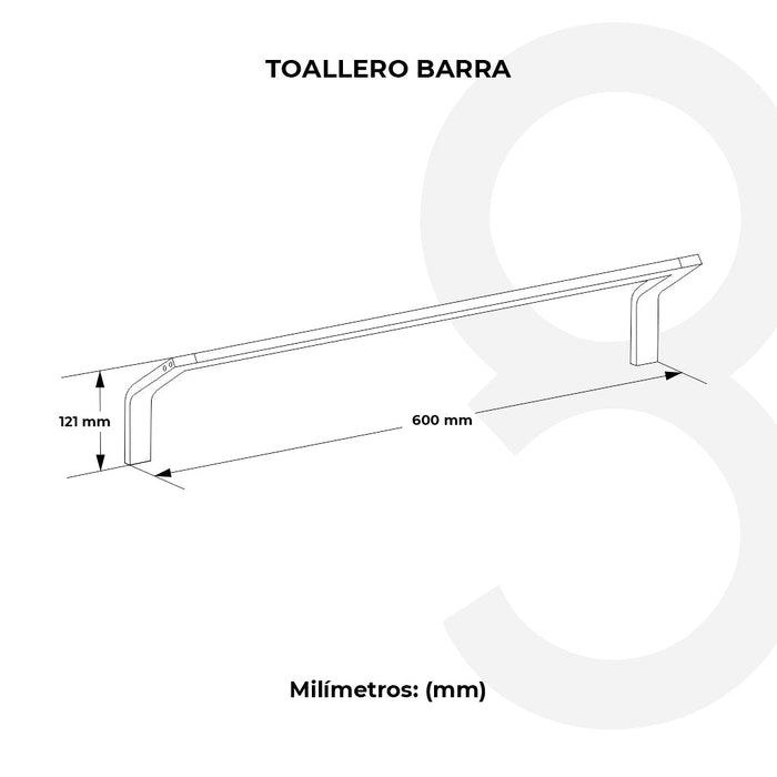 Toallero Barra 60Cm