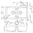 Cambiar a la imagen Lavaplatos Doble 860*500Mm 2
