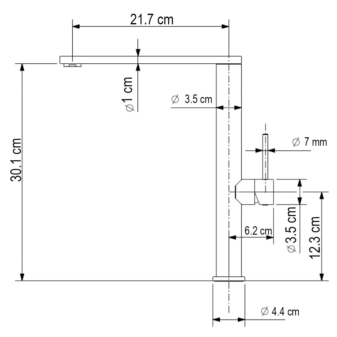 Griferia Monocontrol Alta
