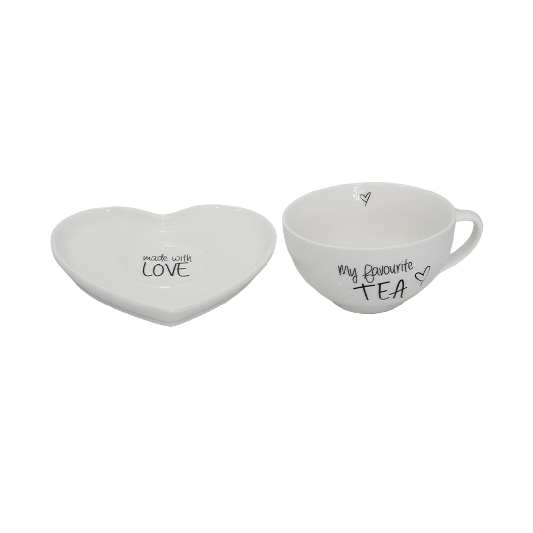 Taza Con Plato Te 10.5X10.5X6.2Cm