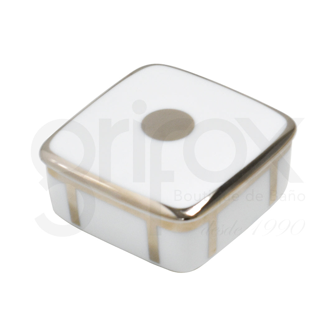Caja Cuadradac/Tapa  Cromo / Pot