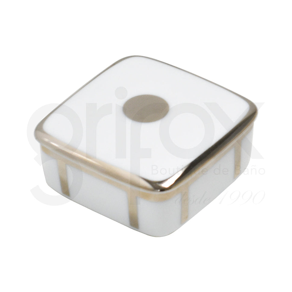 Caja Cuadradac/Tapa  Cromo / Pot