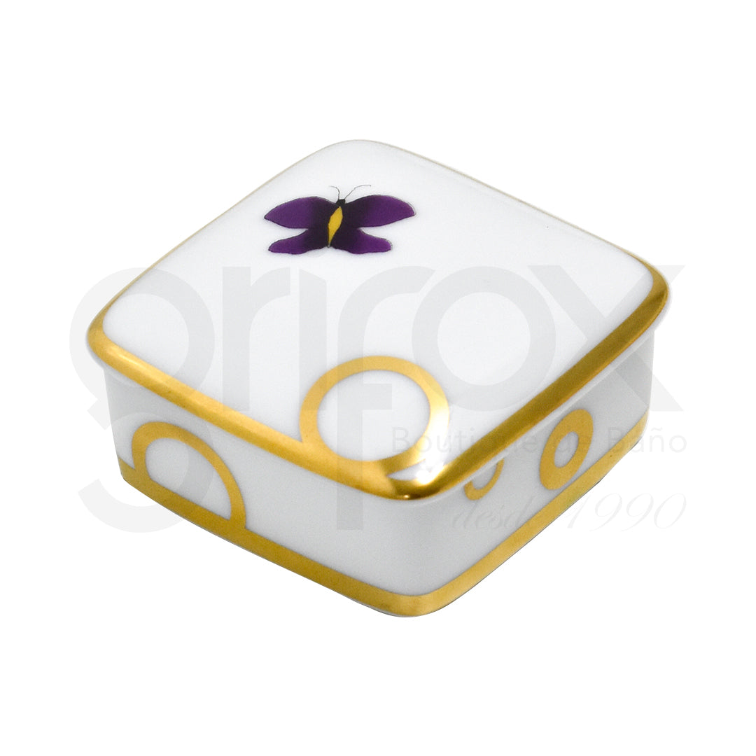 Caja Cuadradac/Tapa  Cromo / Pot
