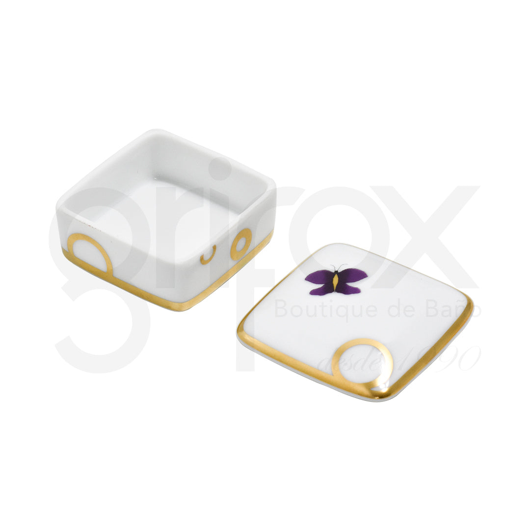 Caja Cuadradac/Tapa  Cromo / Pot