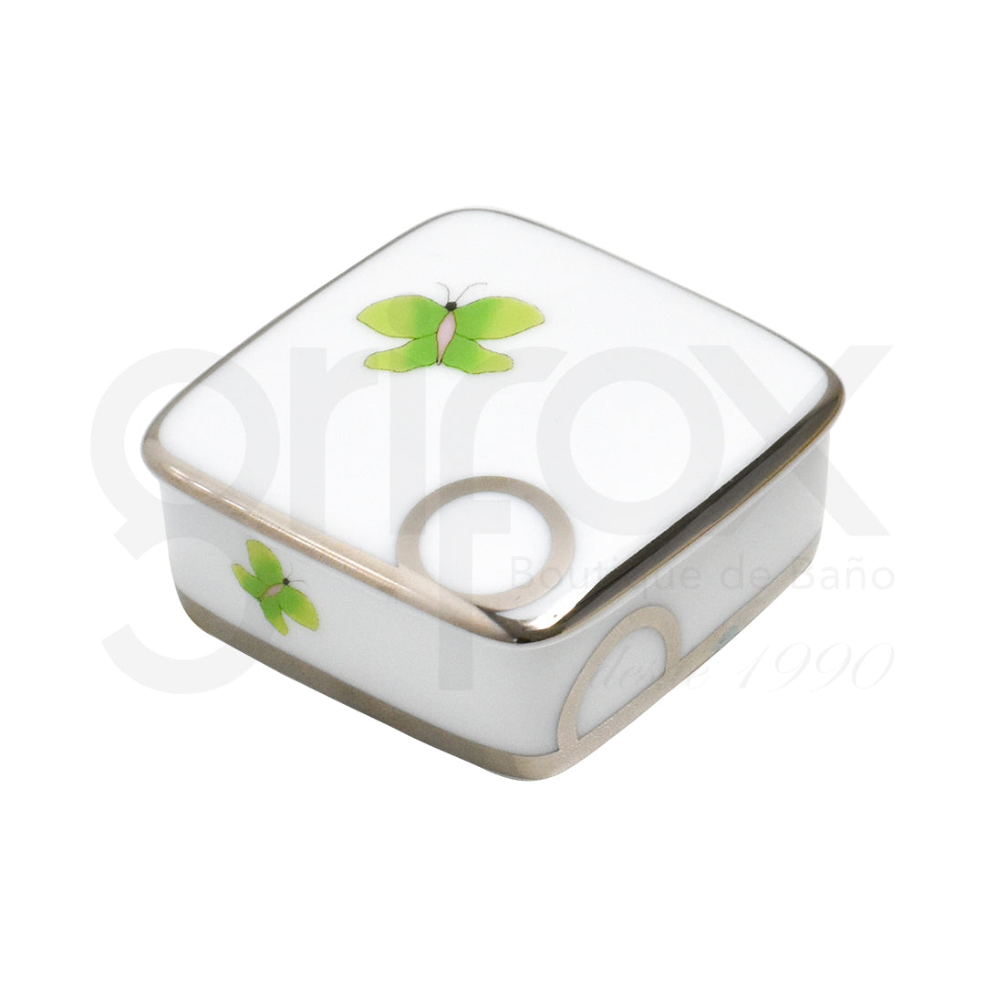 Caja Cuadradac/Tapa  Cromo / Pot