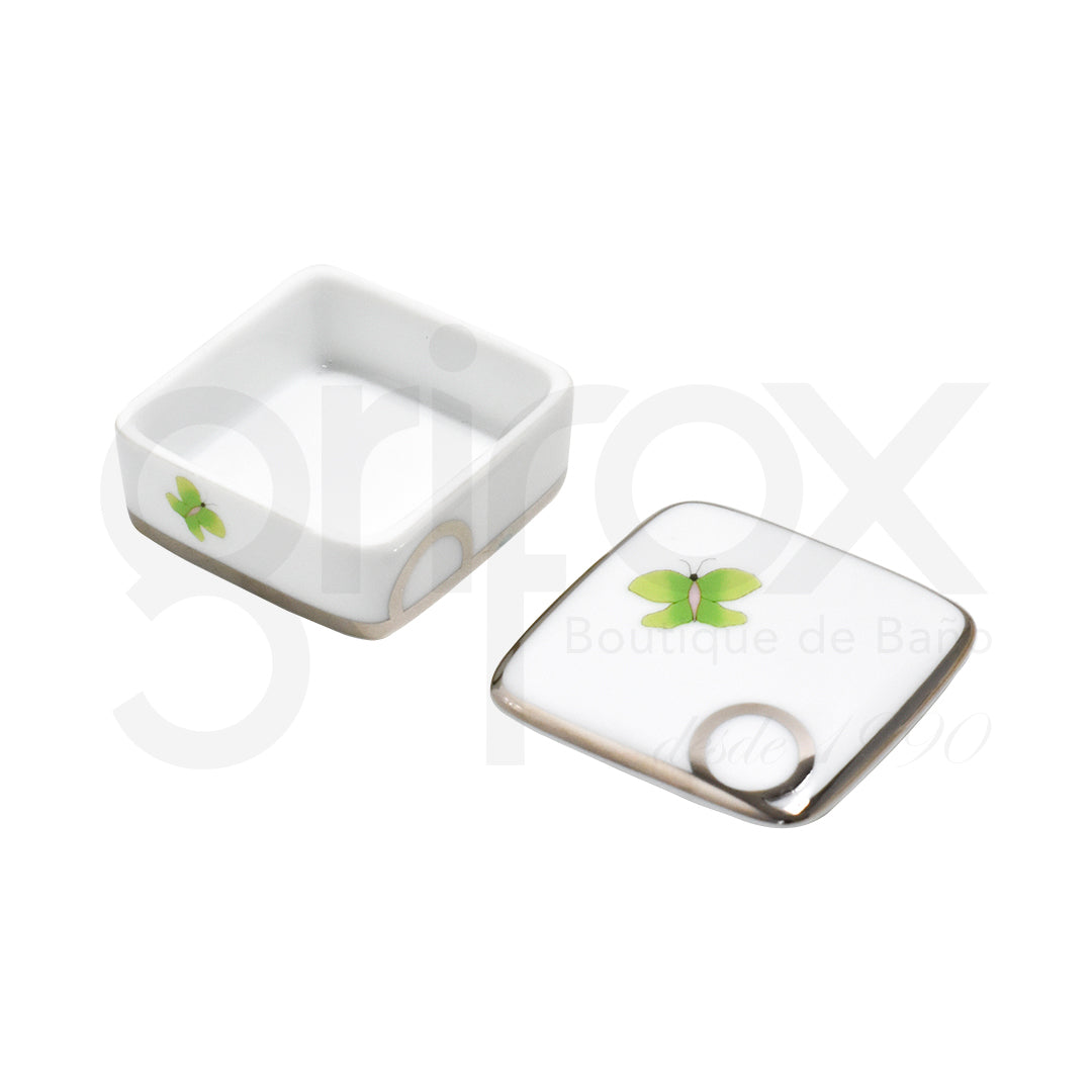Caja Cuadradac/Tapa  Cromo / Pot