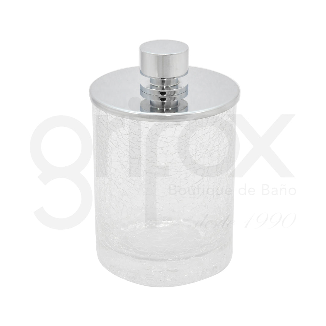 Porta Algodones Cristal Craquelado