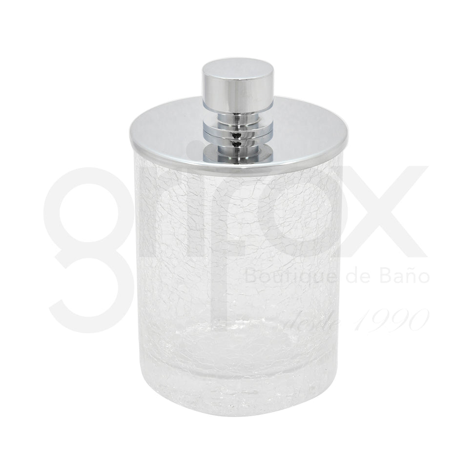 Porta Algodones Cristal Craquelado