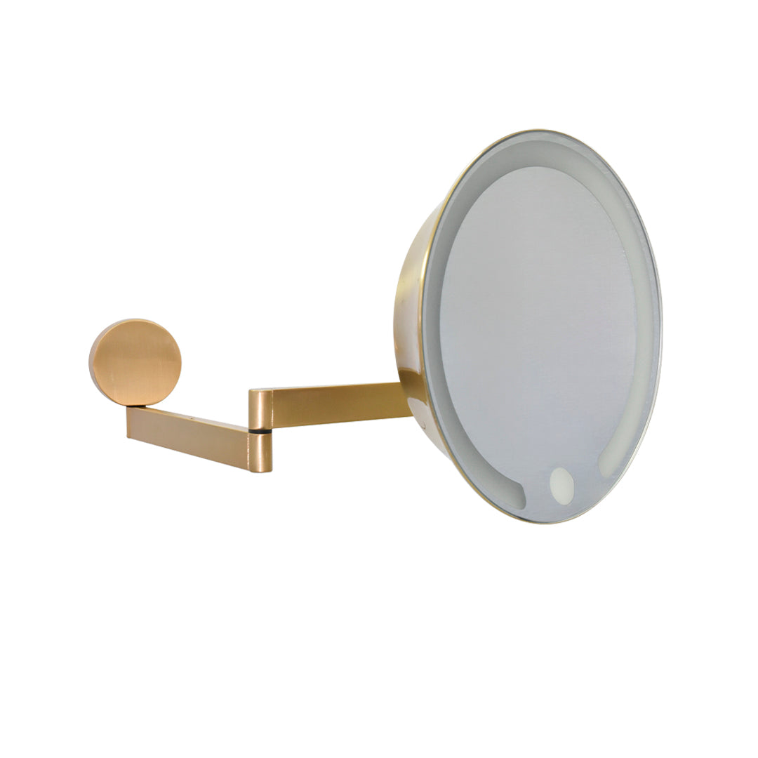 Espejo De Pared Recargable 5X Con Luz Calida/Fría