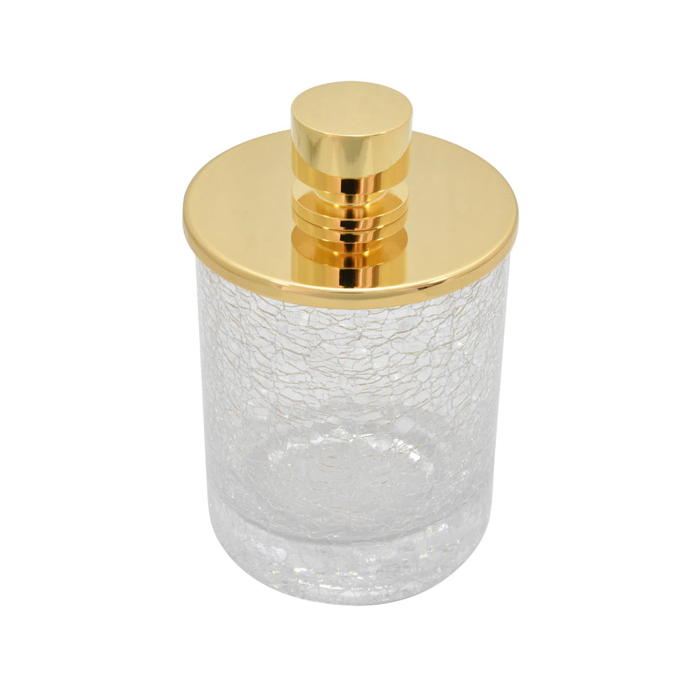 Porta Algodones Cristal Craquelado