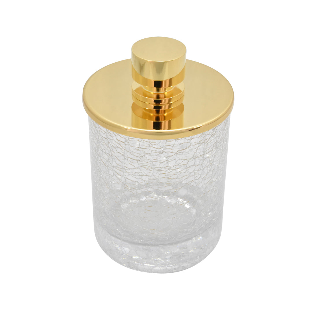 Porta Algodones Cristal Craquelado