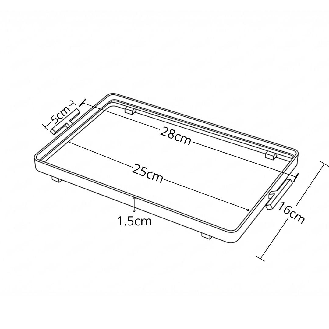Bandeja Rectangular De Sobreponer