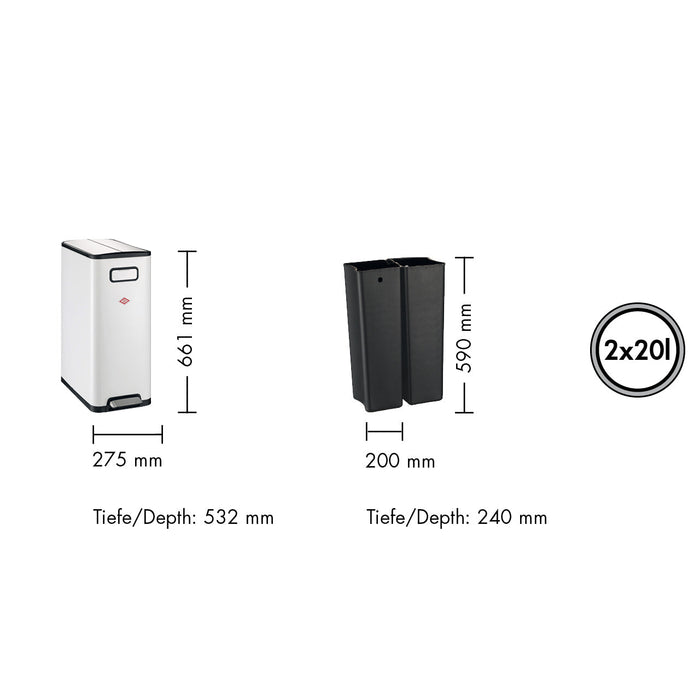 Papelera Doble 20L