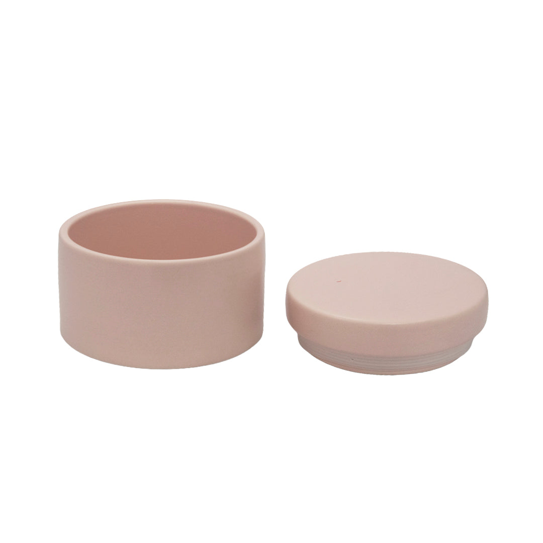 Tarro Con Tapa 15X10.5 Cm Rosado/Pot W/Lip