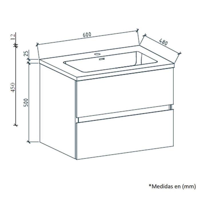 Mueble Bajo Con Poceta Fussion