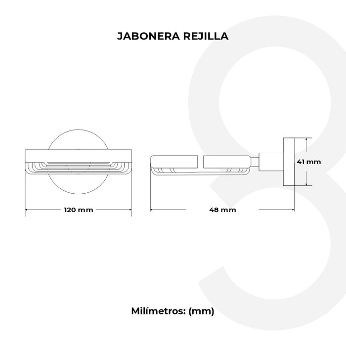 Jabonera Rejilla Instalación A Pared