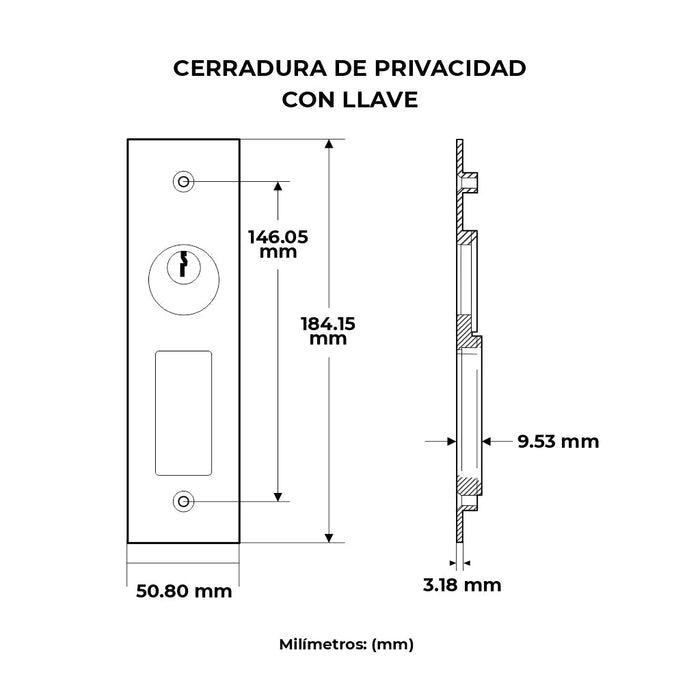 Cerradura Con Llave/Puerta Corrediza