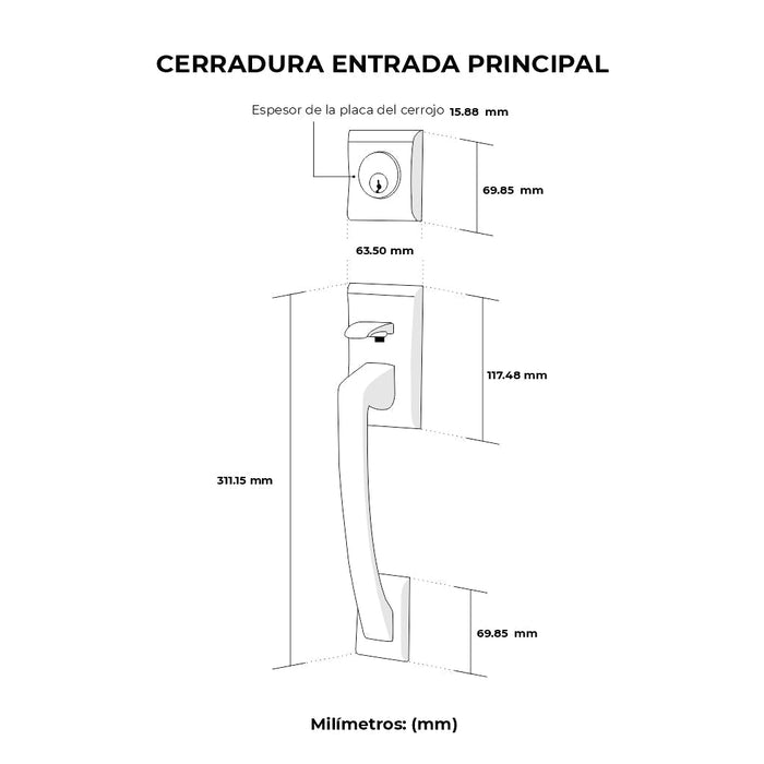 Cerradura (Escudo Cuadrado) / Puerta Principal