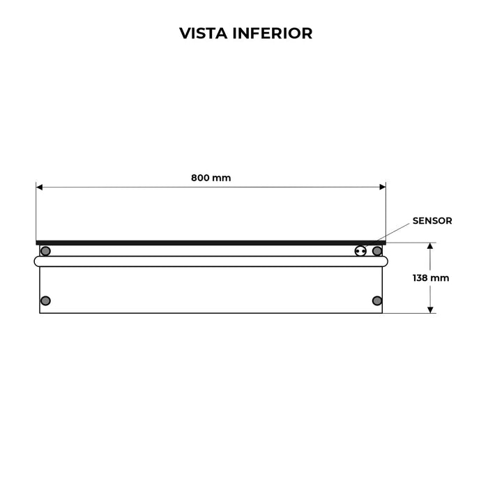 Productos Gabinete Con Luz 800X700 Mm 2 Puertas 3 Repisas