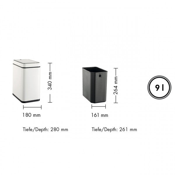 Papelera Sensor 9 L